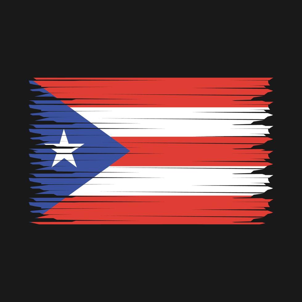 Puerto Rico Flag Illustration vector