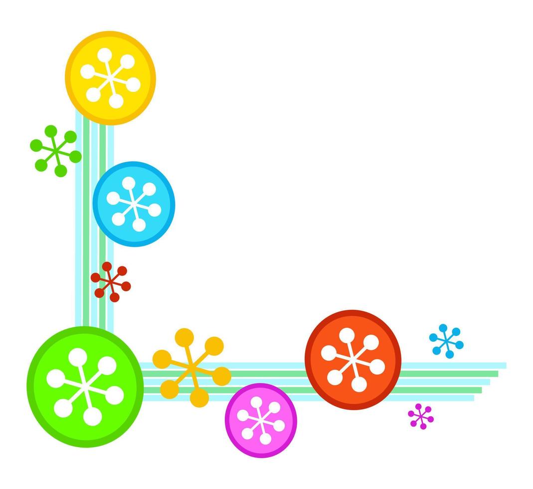 Seasonal Snowflake Corner Border vector