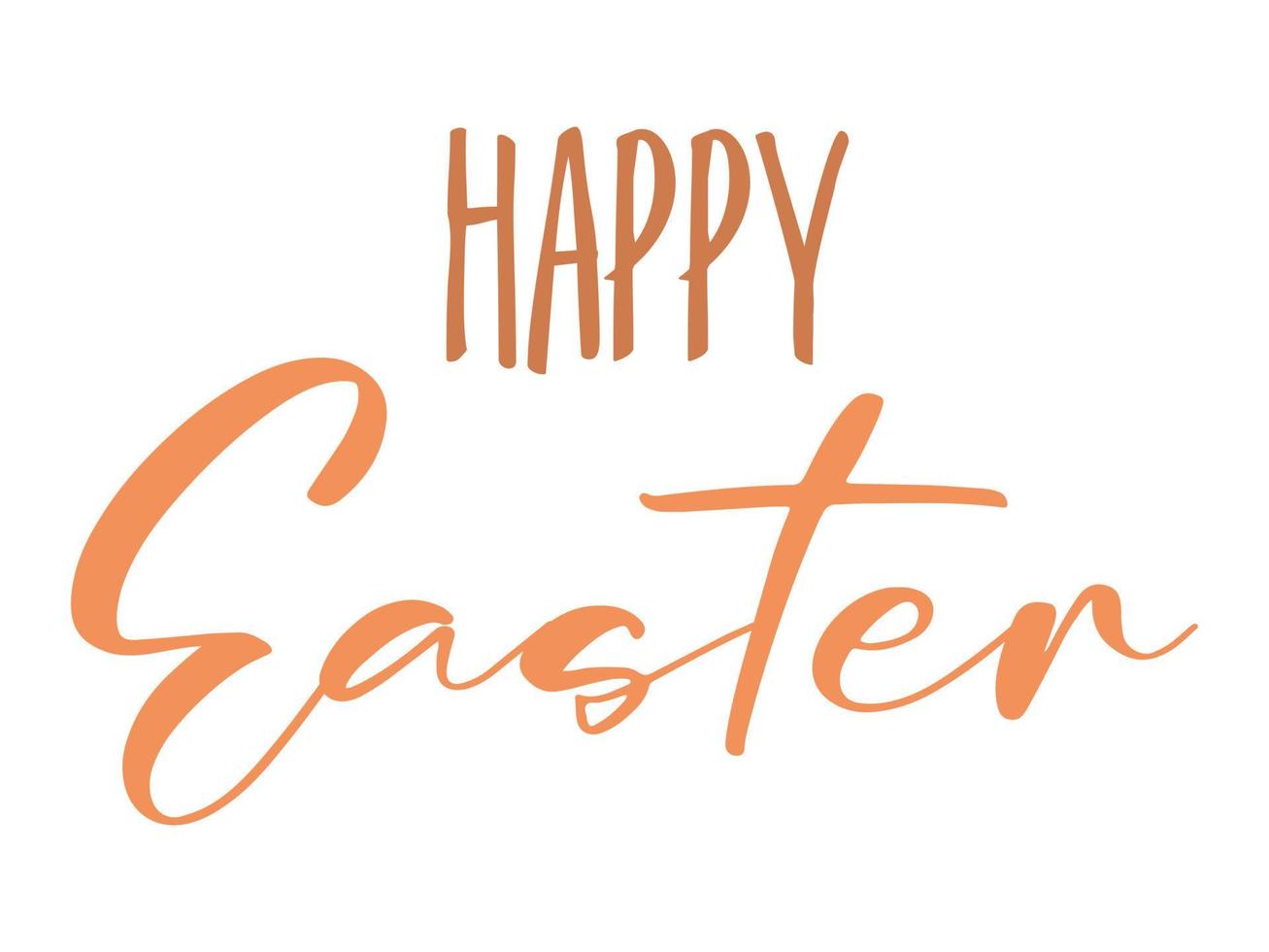 Happy Easter calligraphic lettering. Design for postcards, posters, flyer, poster. vector