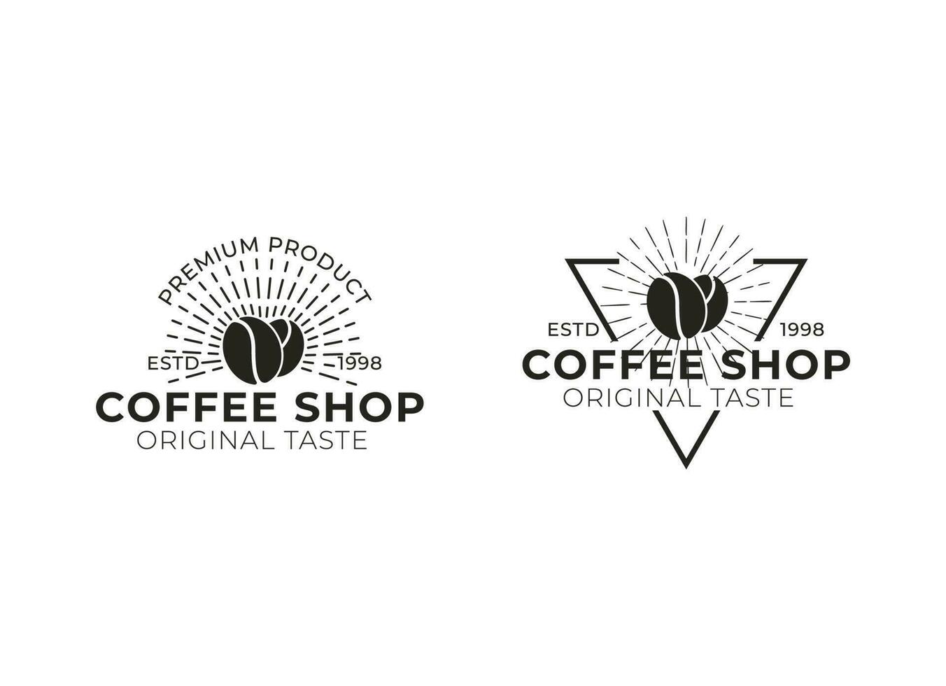 Vintage classic coffee shop logo vector