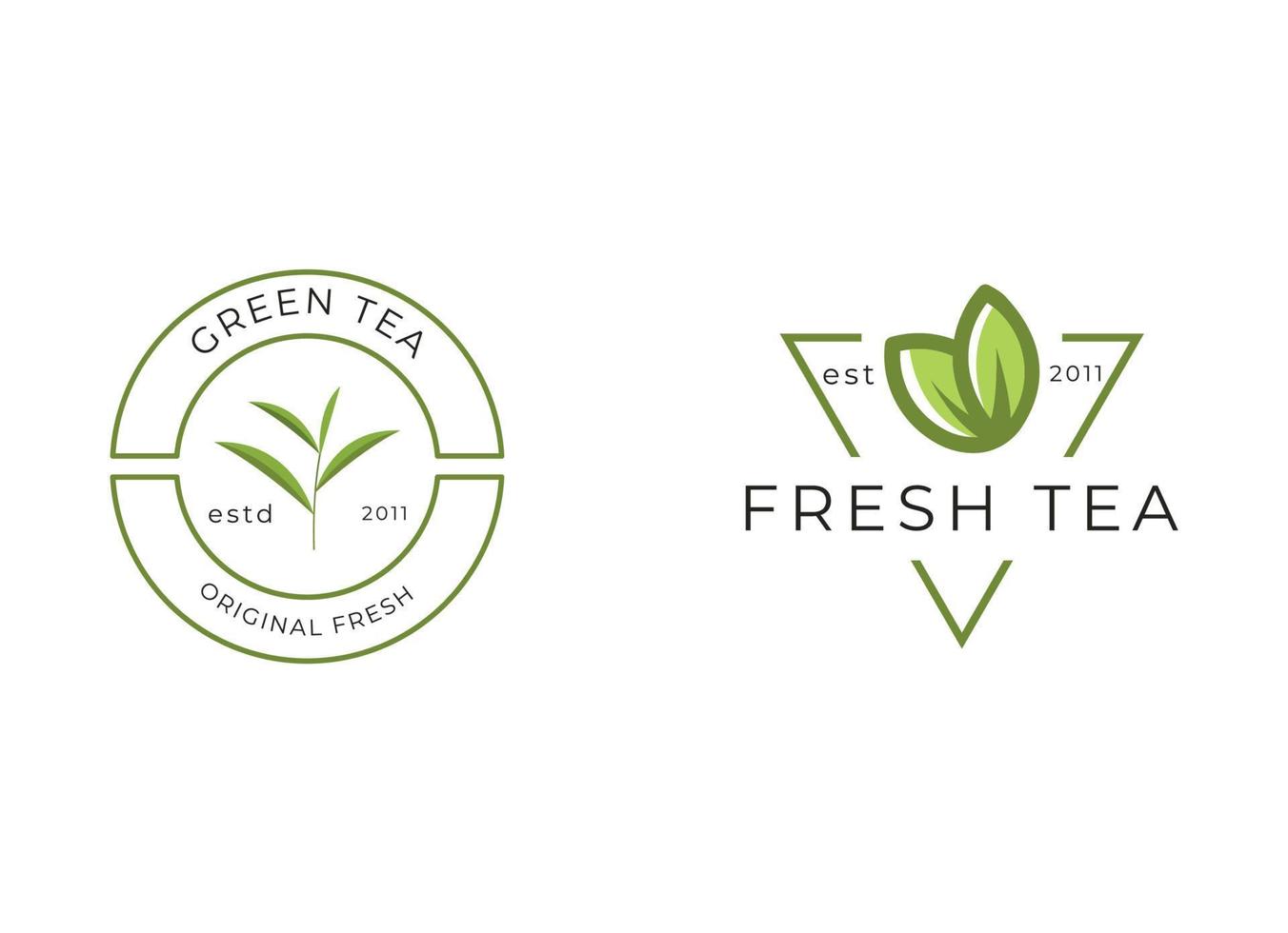 té hoja logo diseño modelo. icono para té tienda vector