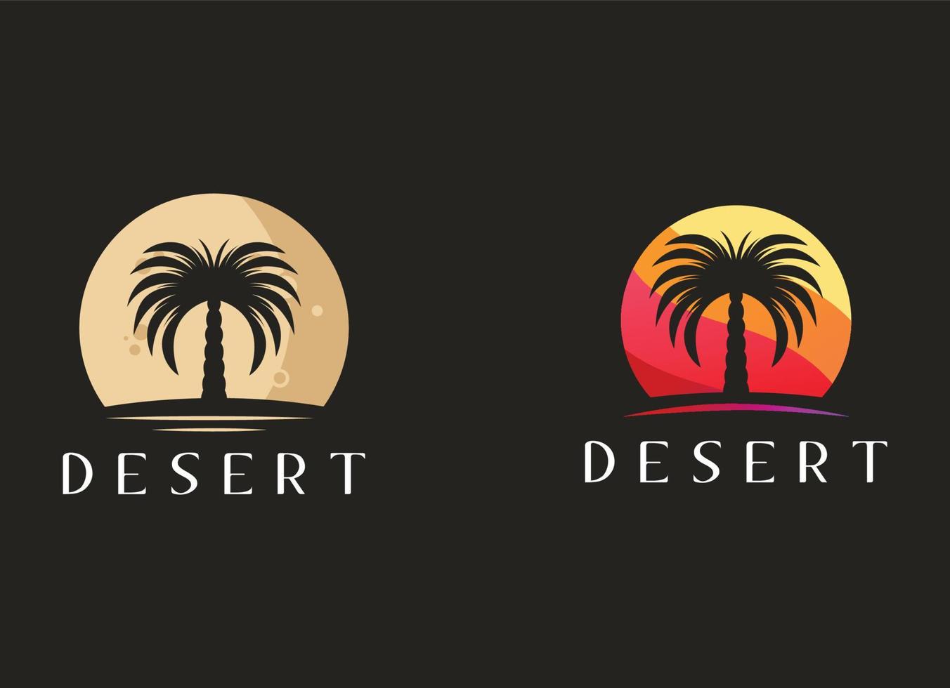 Luxury Dates Palm Logo Template. Desert palm logo vector