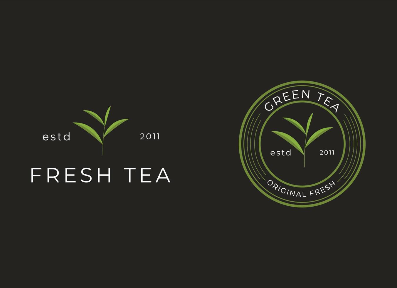 té hoja logo diseño modelo. icono para té tienda vector