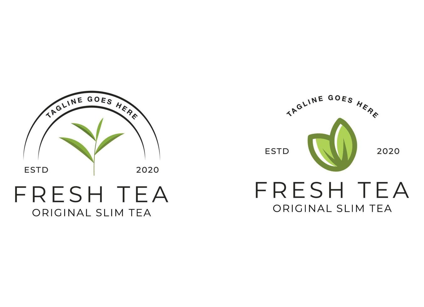 té hoja logo diseño modelo. icono para té tienda vector