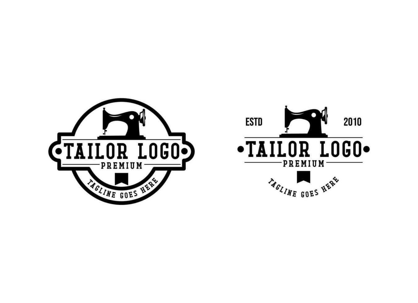 Vintage tailor shop logo inspiration. Textile or industry design template . Vector illustration concept