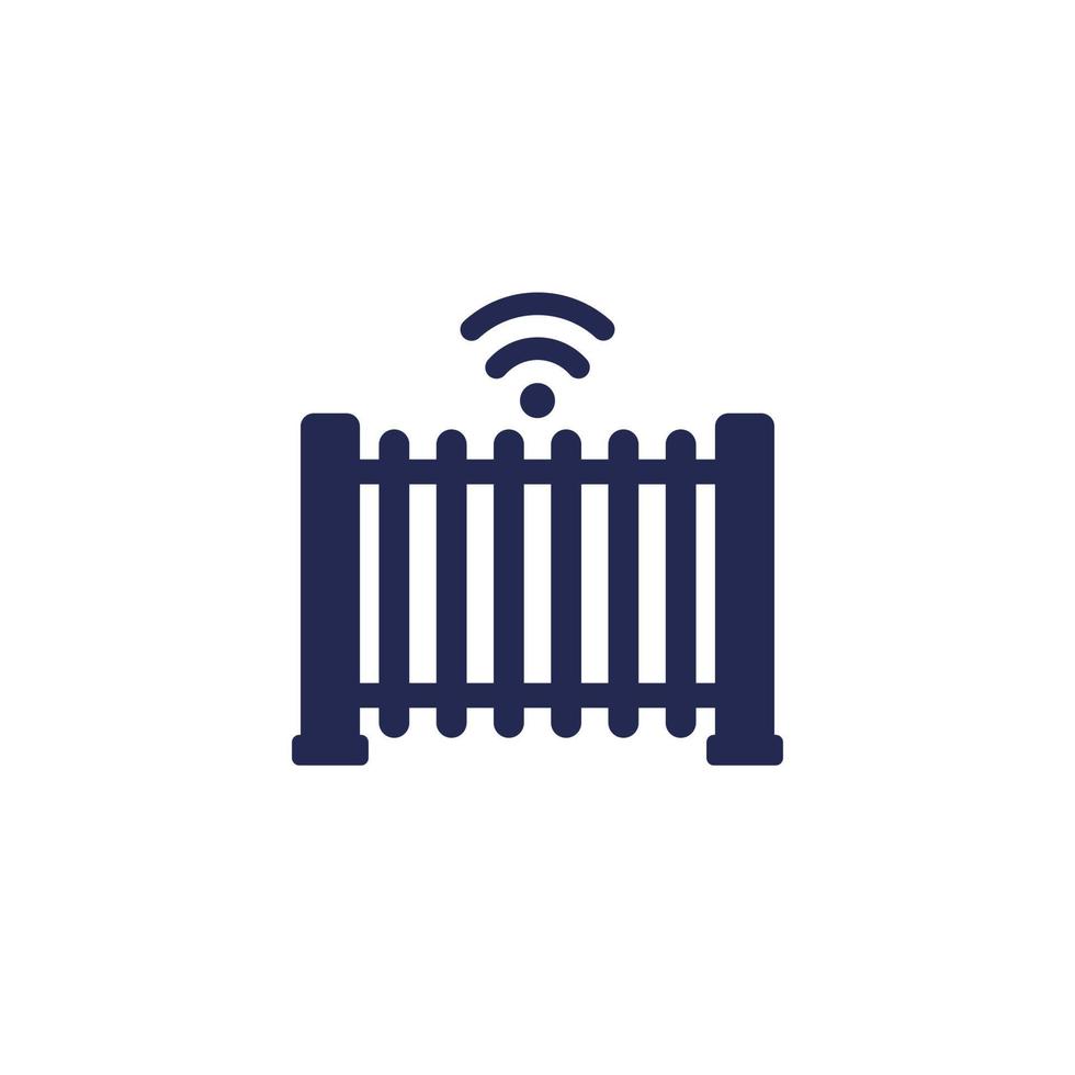 automatic gate icon on white vector