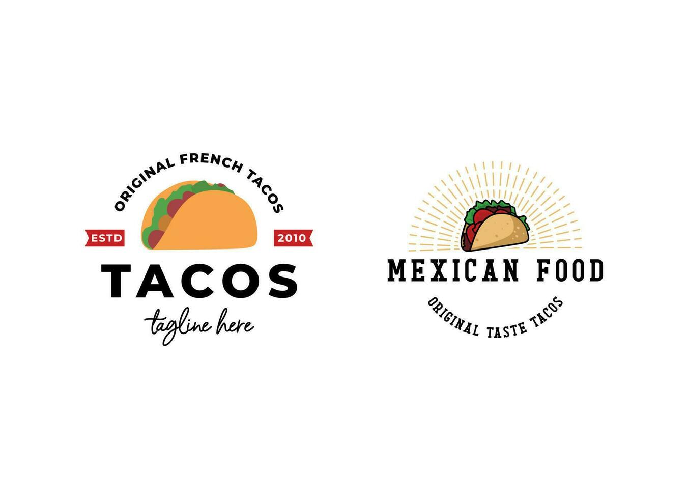 Tacos logo design vector illustration