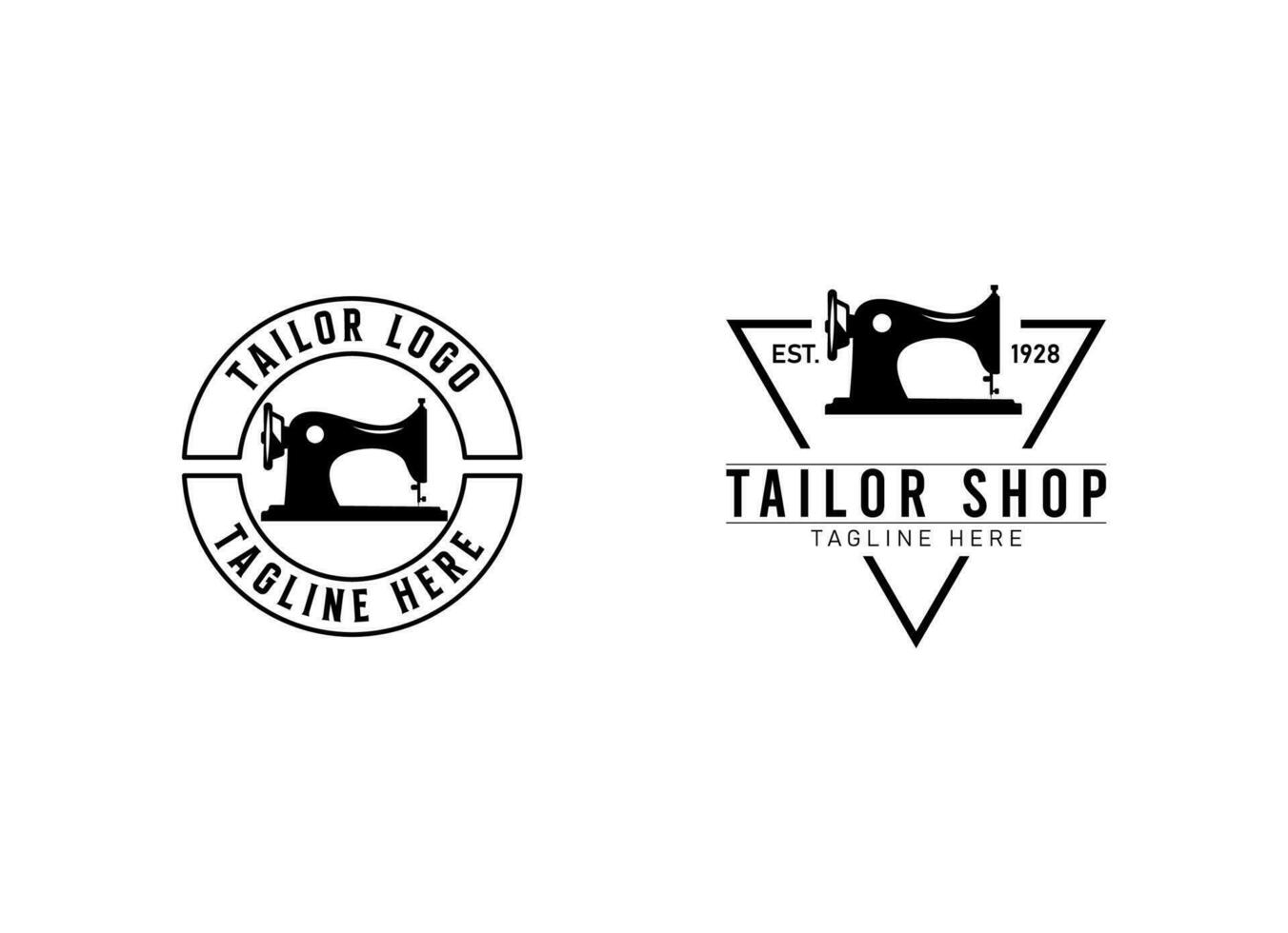 Vintage tailor shop logo inspiration. Textile or industry design template . Vector illustration concept