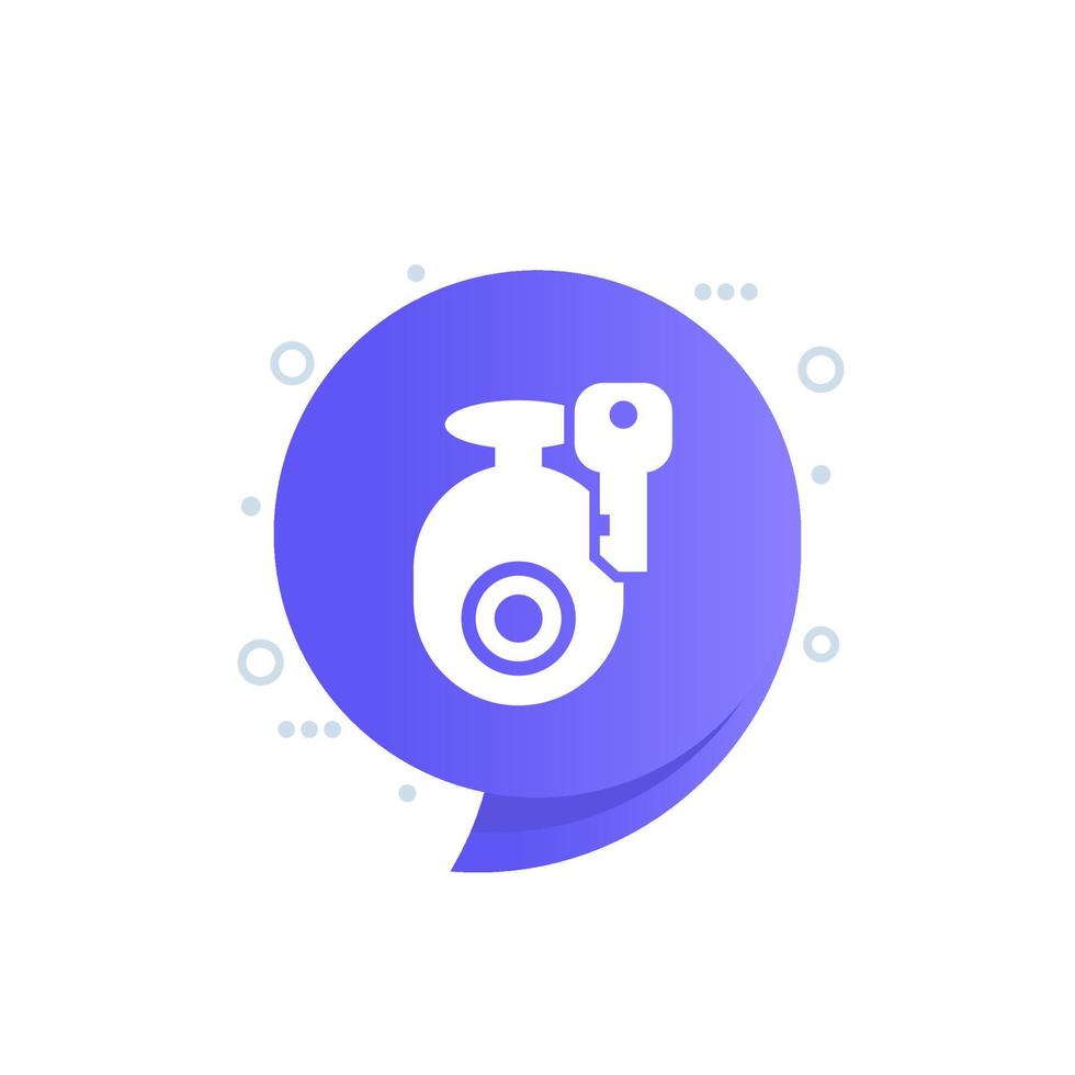 access to ip camera, cctv icon for web vector
