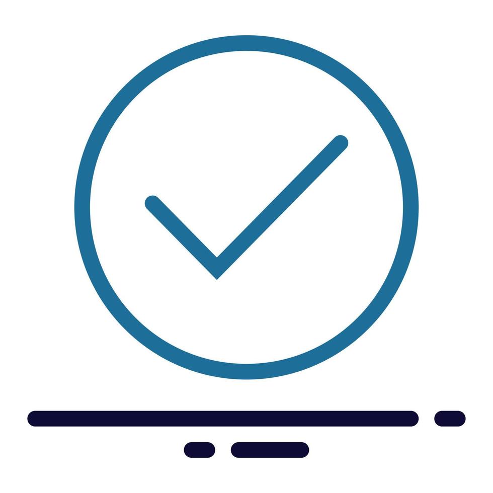 simple check mark icon vector illustration modern trendy design, suitable for advertisement, website, social media post and other graphic needs.