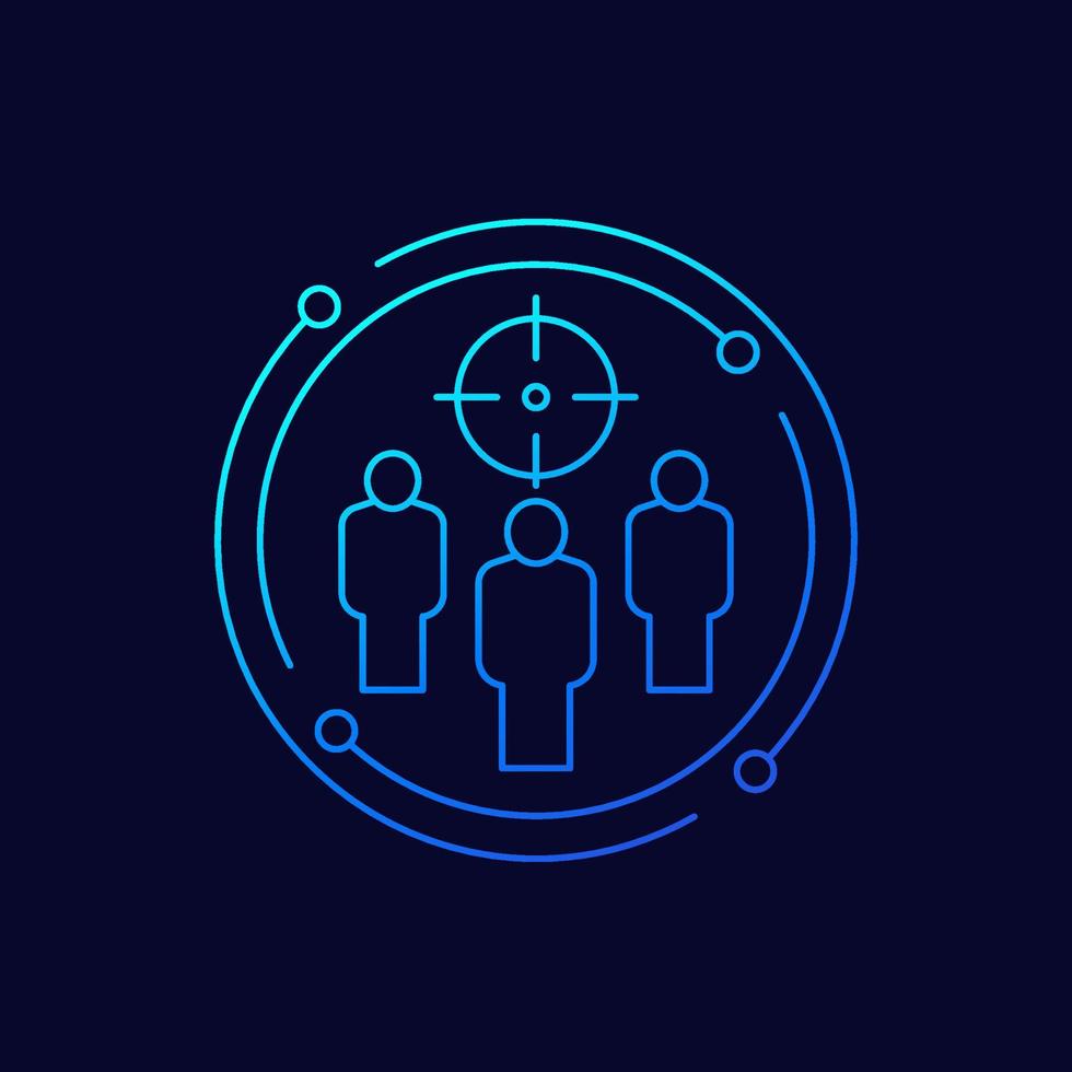 hiring people line vector icon