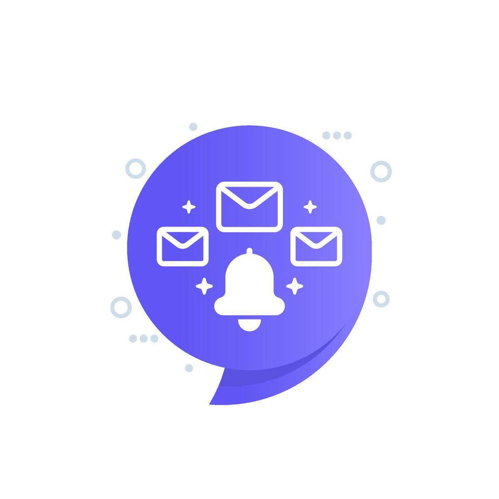 email alert icon for web vector