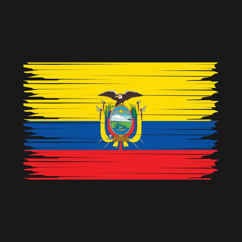 Ecuador Flag Illustration vector