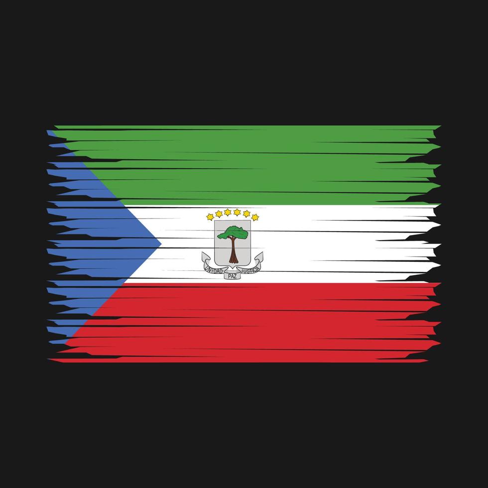 Equatorial Guinea Flag Illustration vector