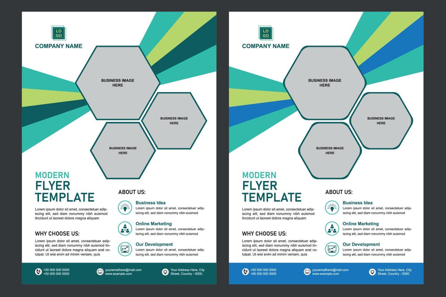 Modern Flyer Design Template for Business vector