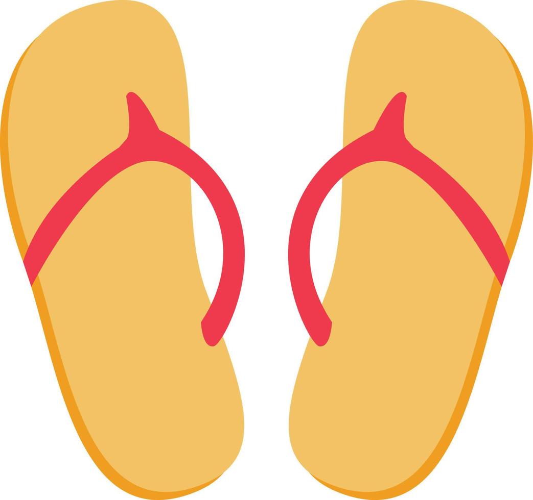 Flip flops summer shoes for the beach. vector