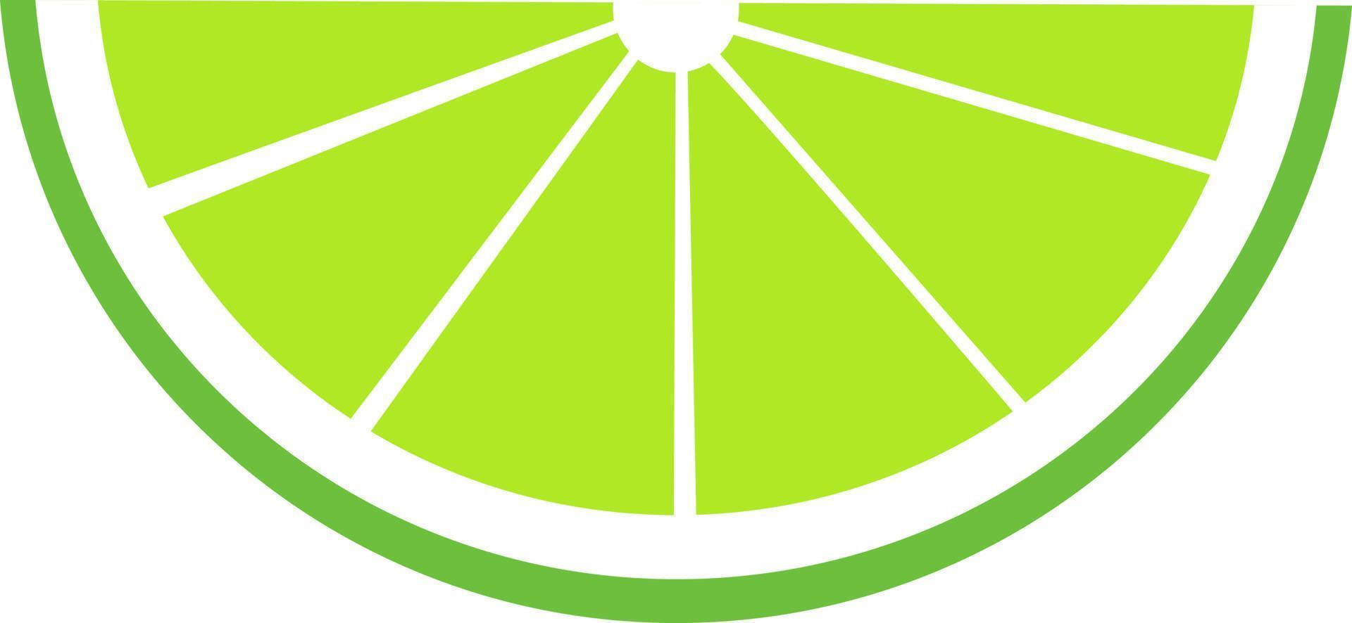 Lime slice green. vector