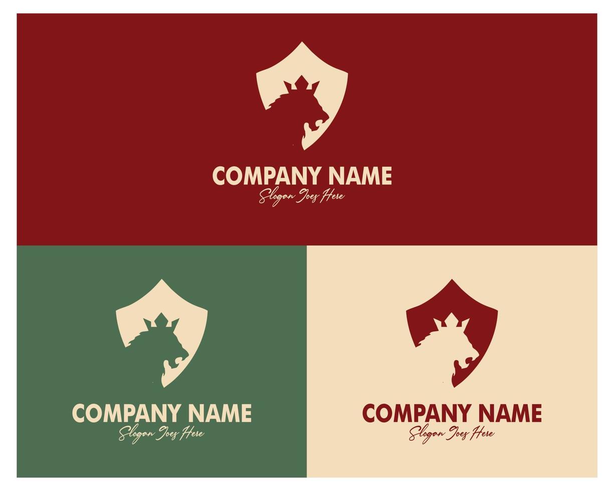 lion and shield logo set. premium vector design. appear with several color choices. Best for logo, badge, emblem, icon, design sticker, industry. available in eps 10.