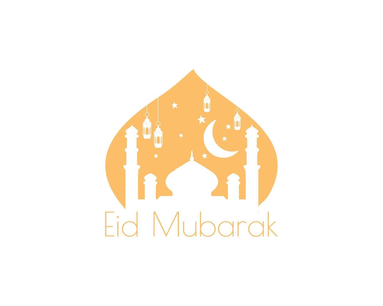 Islamic Eid Mubarak Greeting Card Vector. premium vector design ...