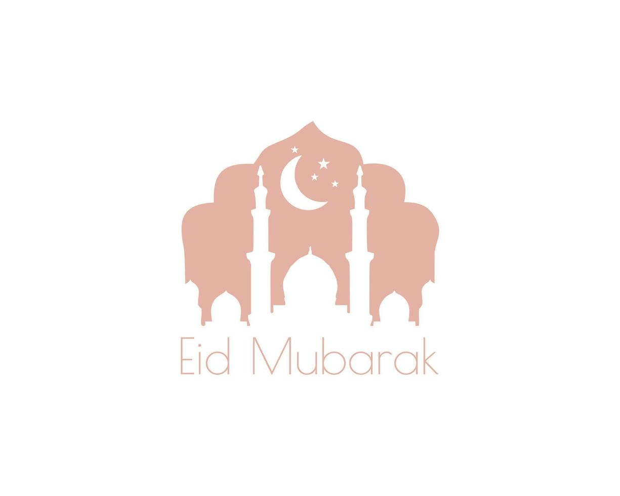 Islamic Eid Mubarak Greeting Card Vector. premium vector design ...