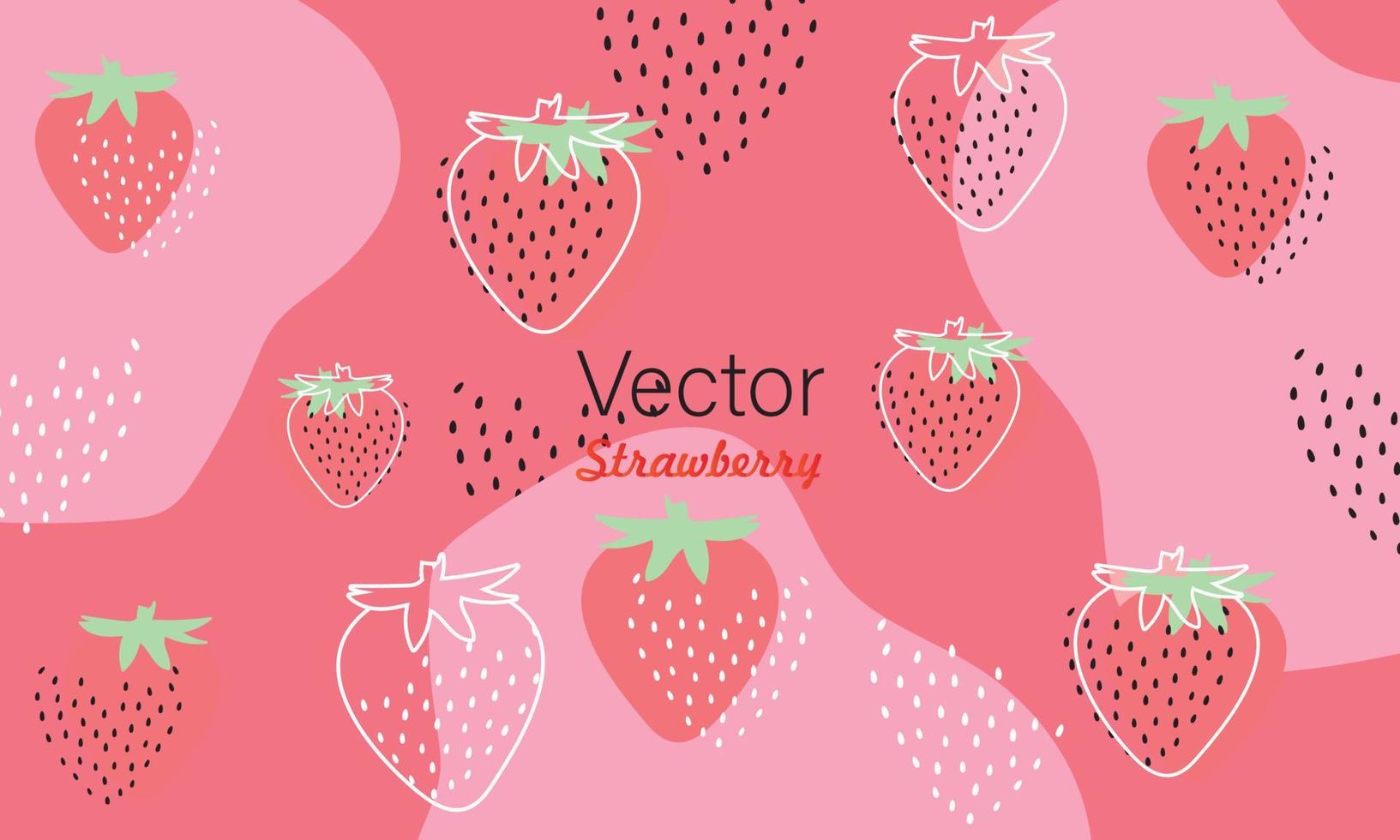 seamless background with strawberry vector