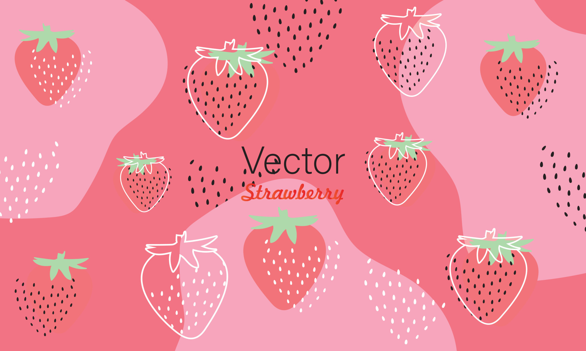 seamless background with strawberry 21568860 Vector Art at Vecteezy