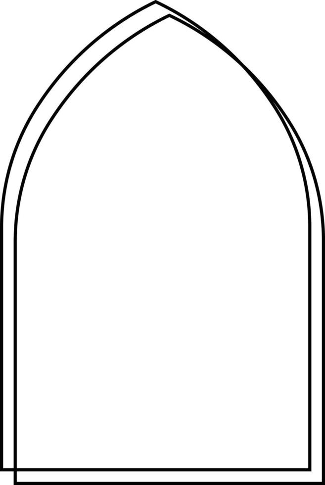 Minimalistic linear arches frame, elements and illustrations in simple linear style vector