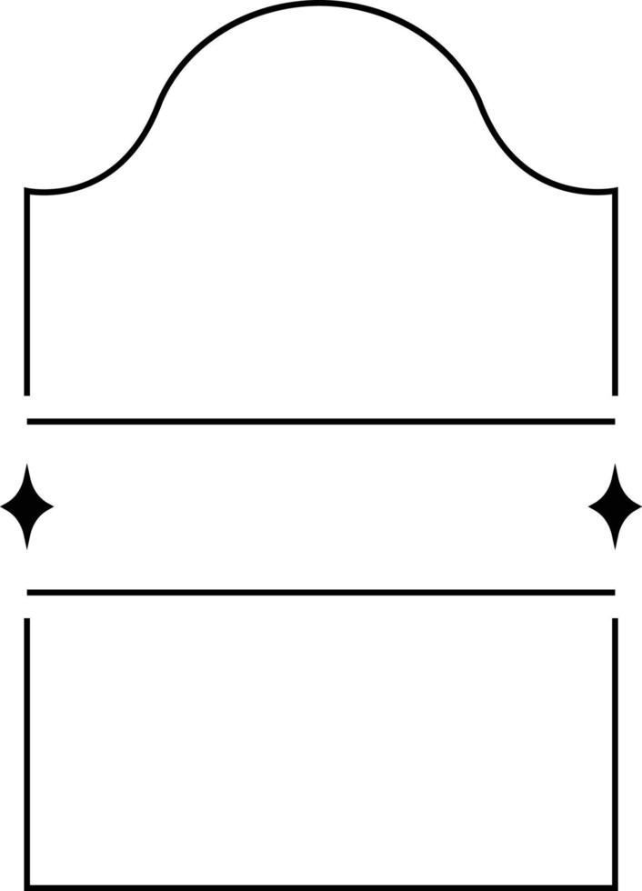 Minimalistic linear arches frame, elements and illustrations in simple linear style vector