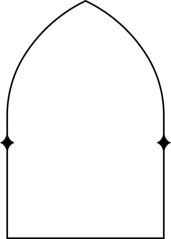 Minimalistic linear arches frame, elements and illustrations in simple linear style vector