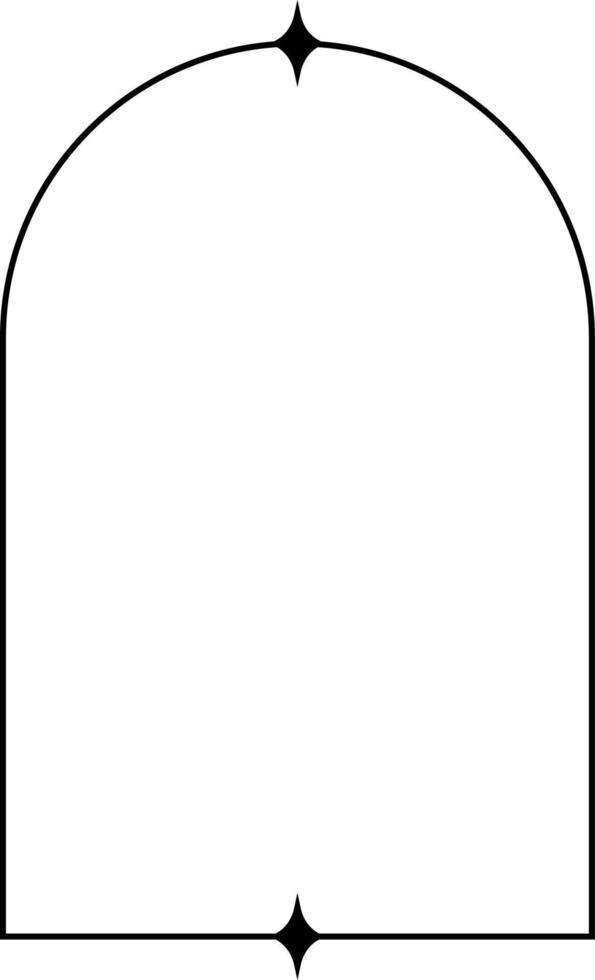 Minimalistic linear arches frame, elements and illustrations in simple linear style vector