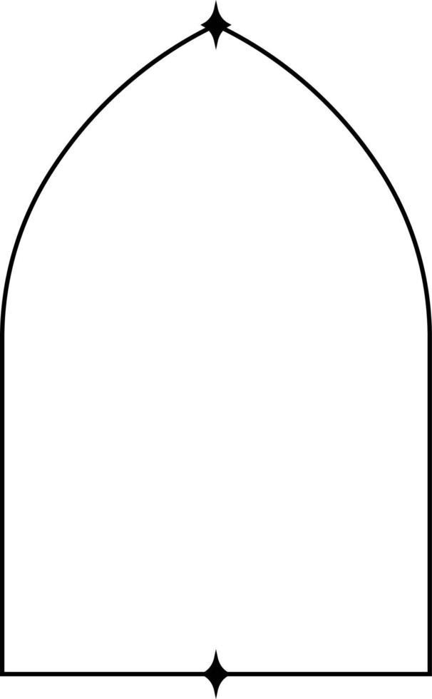 Minimalistic linear arches frame, elements and illustrations in simple linear style vector