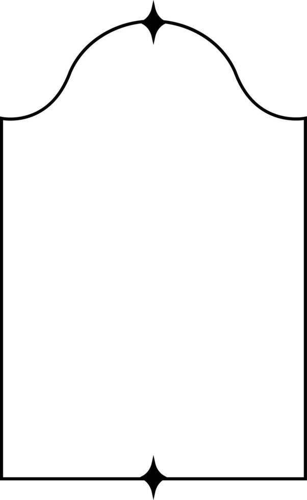 Minimalistic linear arches frame, elements and illustrations in simple linear style vector