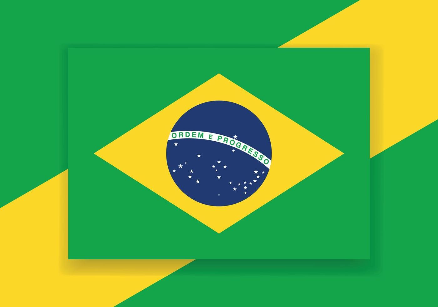 vector Brasil bandera. país bandera diseño. plano vector bandera.