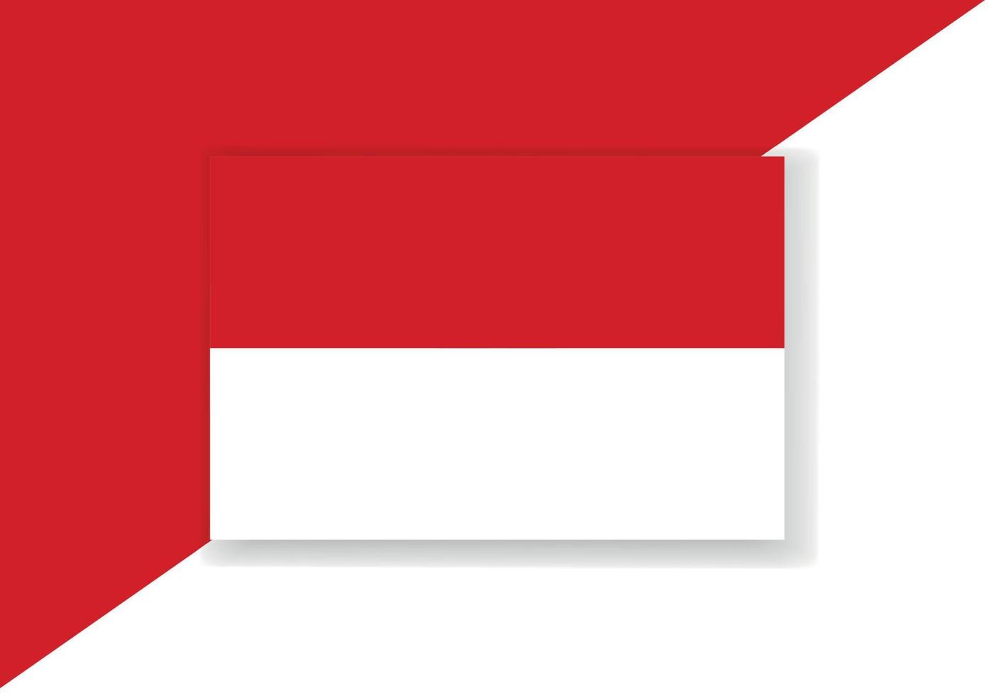 Vector Indonesia Flag. Country flag design. Flat vector flag.