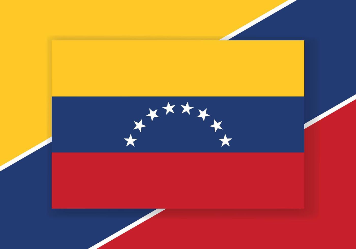 vector Venezuela bandera. país bandera diseño. plano vector bandera.