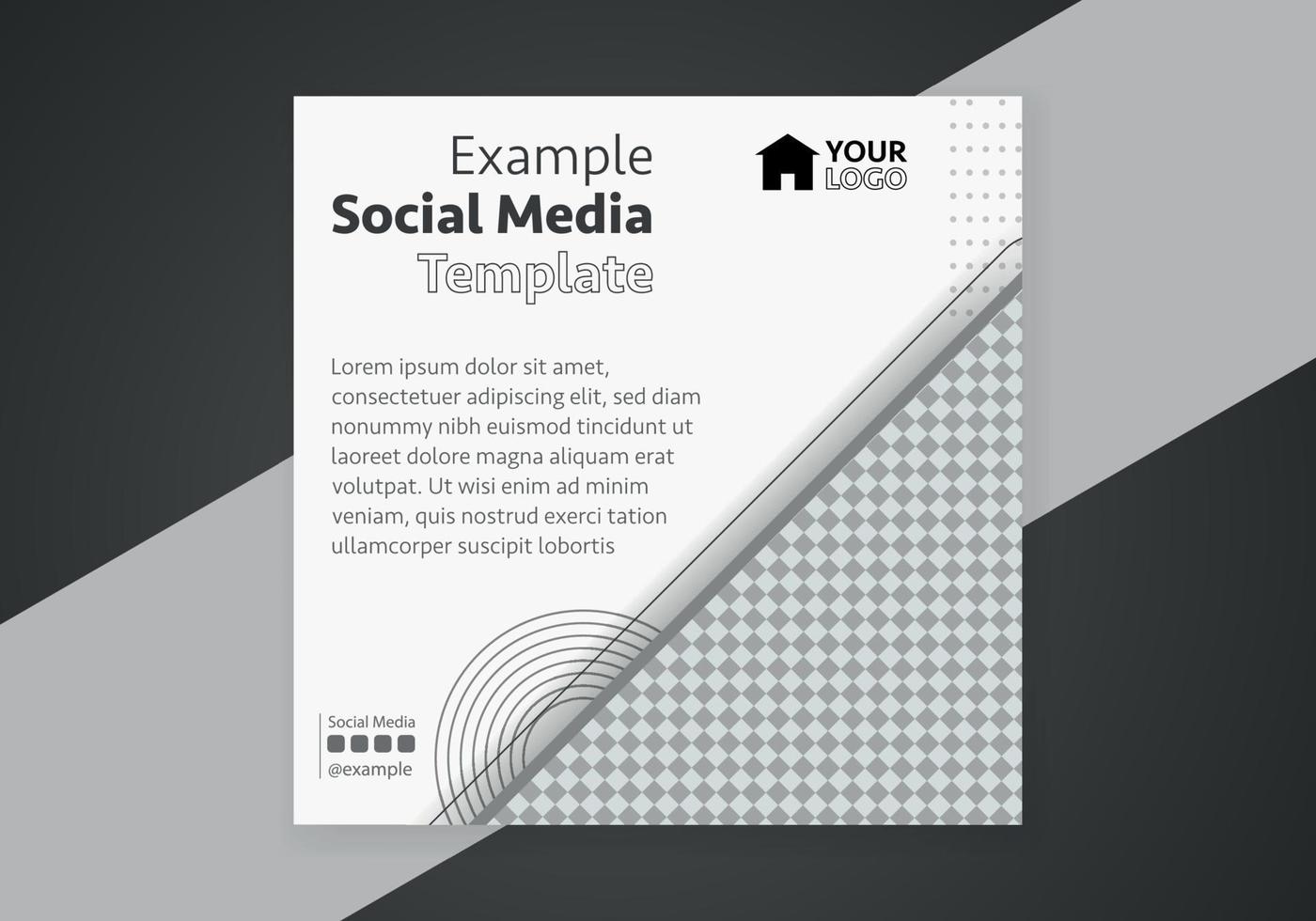 Minimal design layout. Editable square abstract modern geometric shape banner template for social media post promotion. vector
