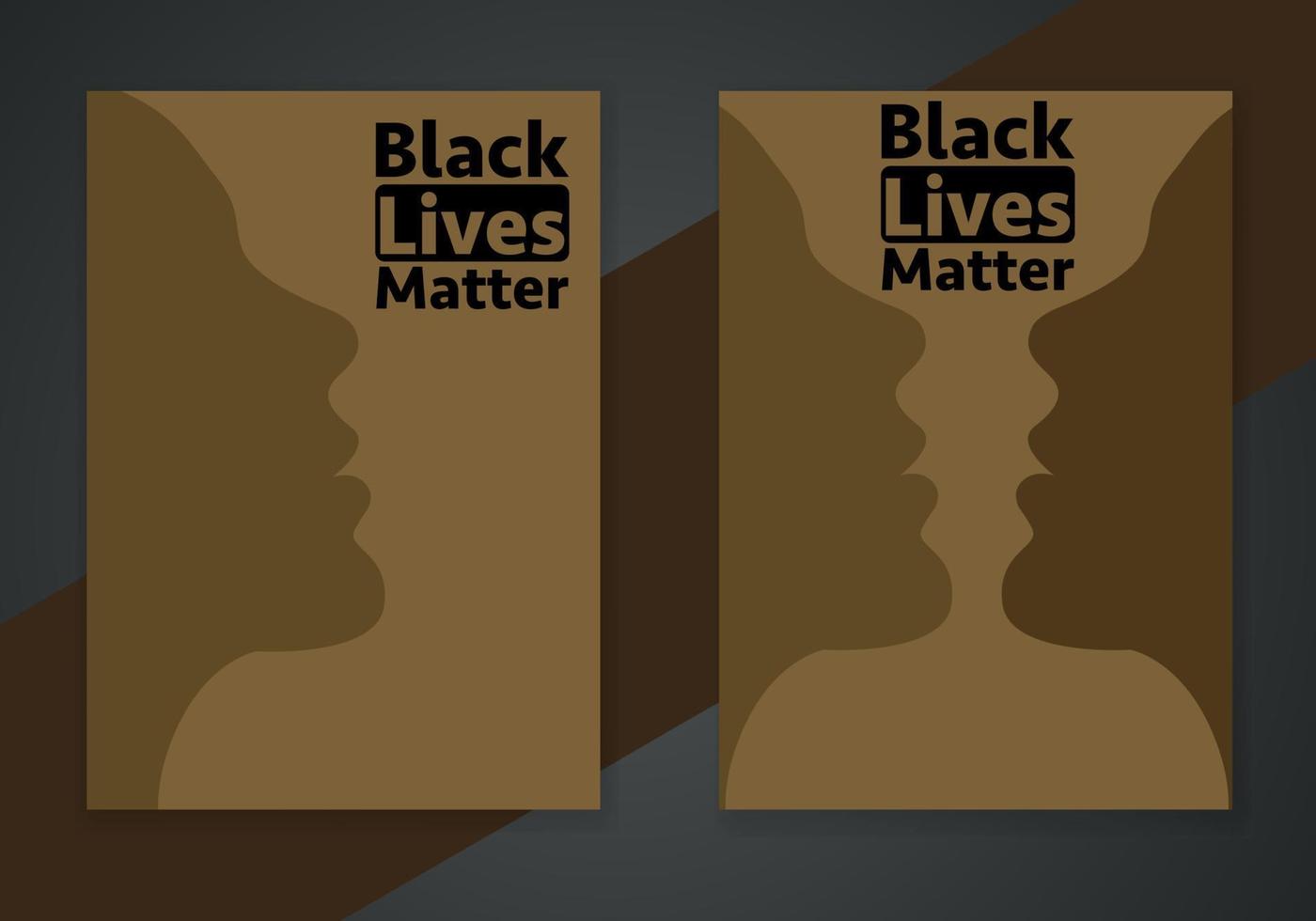 Black Lives Matter concept. Template for background, banner, poster with text inscription. Vector EPS10 illustration