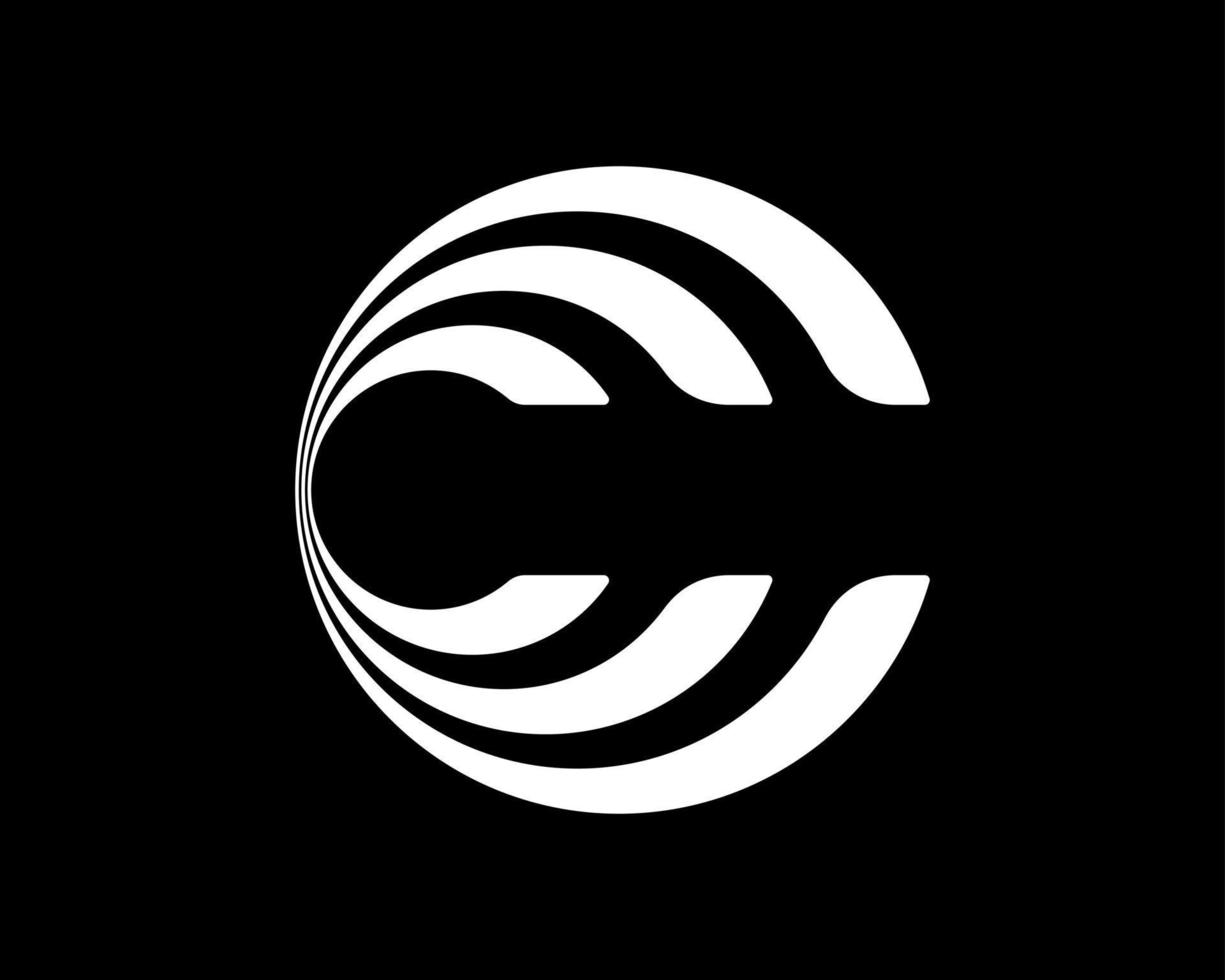 Letter C Initials Monogram Circle Round Modern Futuristic Luxury Simple Minimal Vector Logo Design