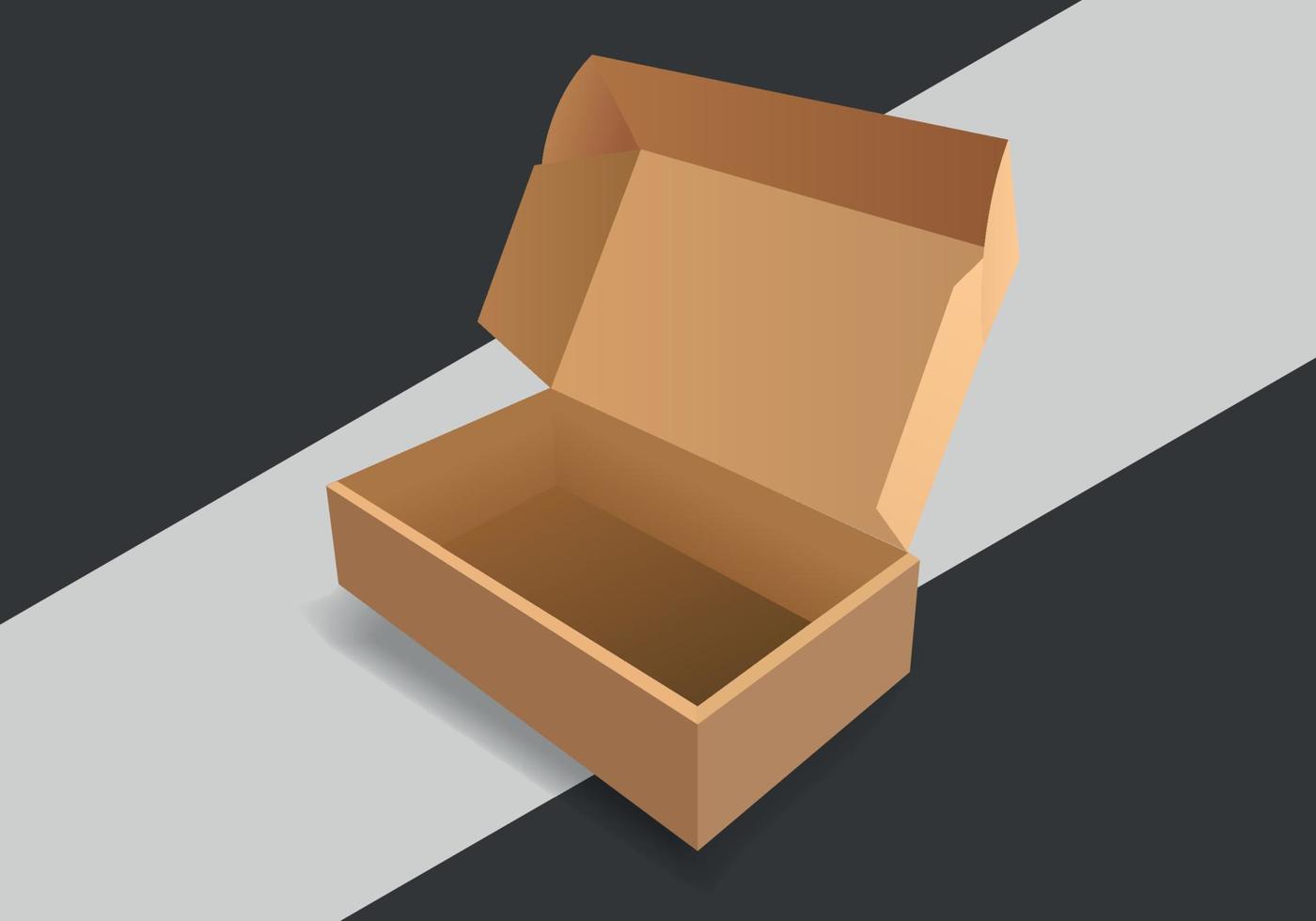 icono de cartón abierto en estilo plano. Ilustración de vector de caja de envío sobre fondo aislado. concepto de negocio de signo de contenedor.