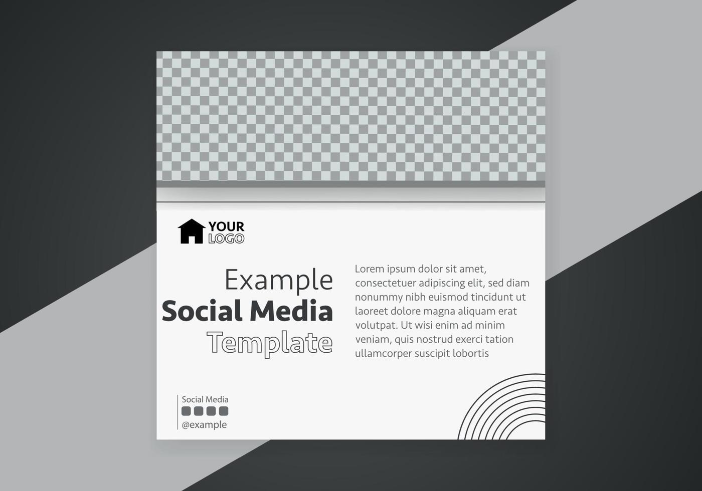 Minimal design layout. Editable square abstract modern geometric shape banner template for social media post promotion. vector