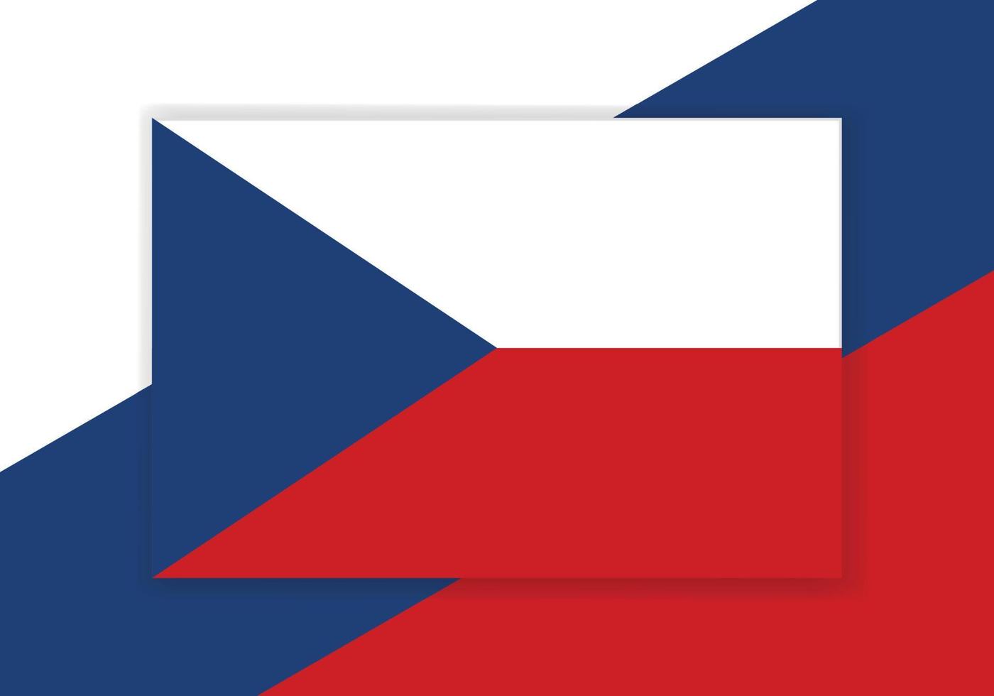 Vector Czech Republic Flag. Country flag design. Flat vector flag.