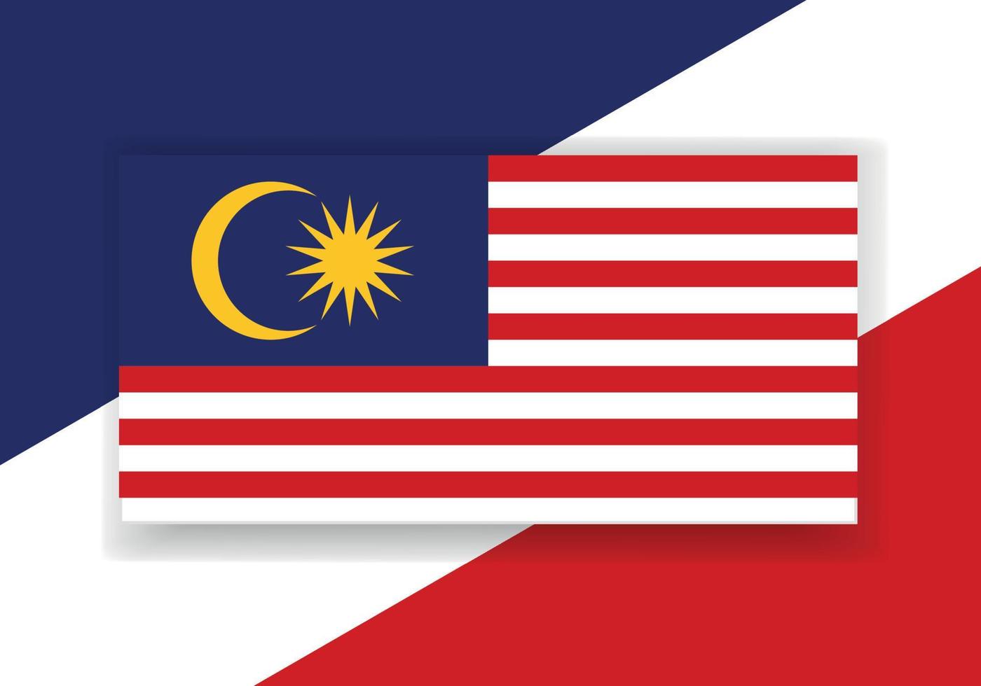 Vector Malaysia Flag. Country flag design. Flat vector flag.