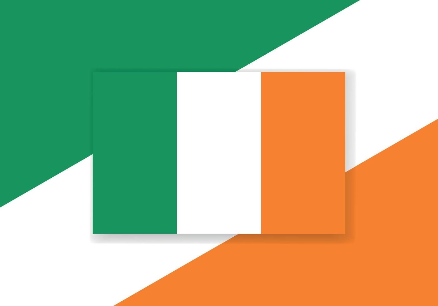 vector Irlanda bandera. país bandera diseño. plano vector bandera.