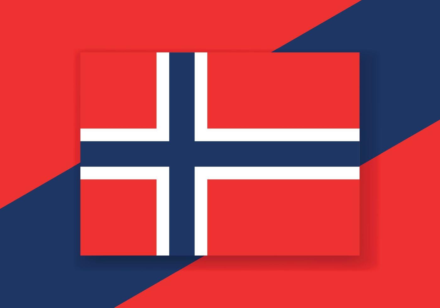 Vector Norway Flag. Country flag design. Flat vector flag.