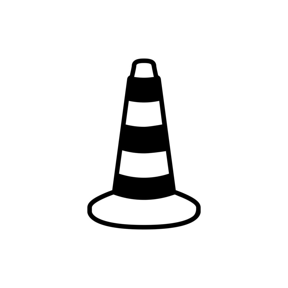 Traffic cone icon vector. road token illustration sign. warning cone symbol or logo. vector