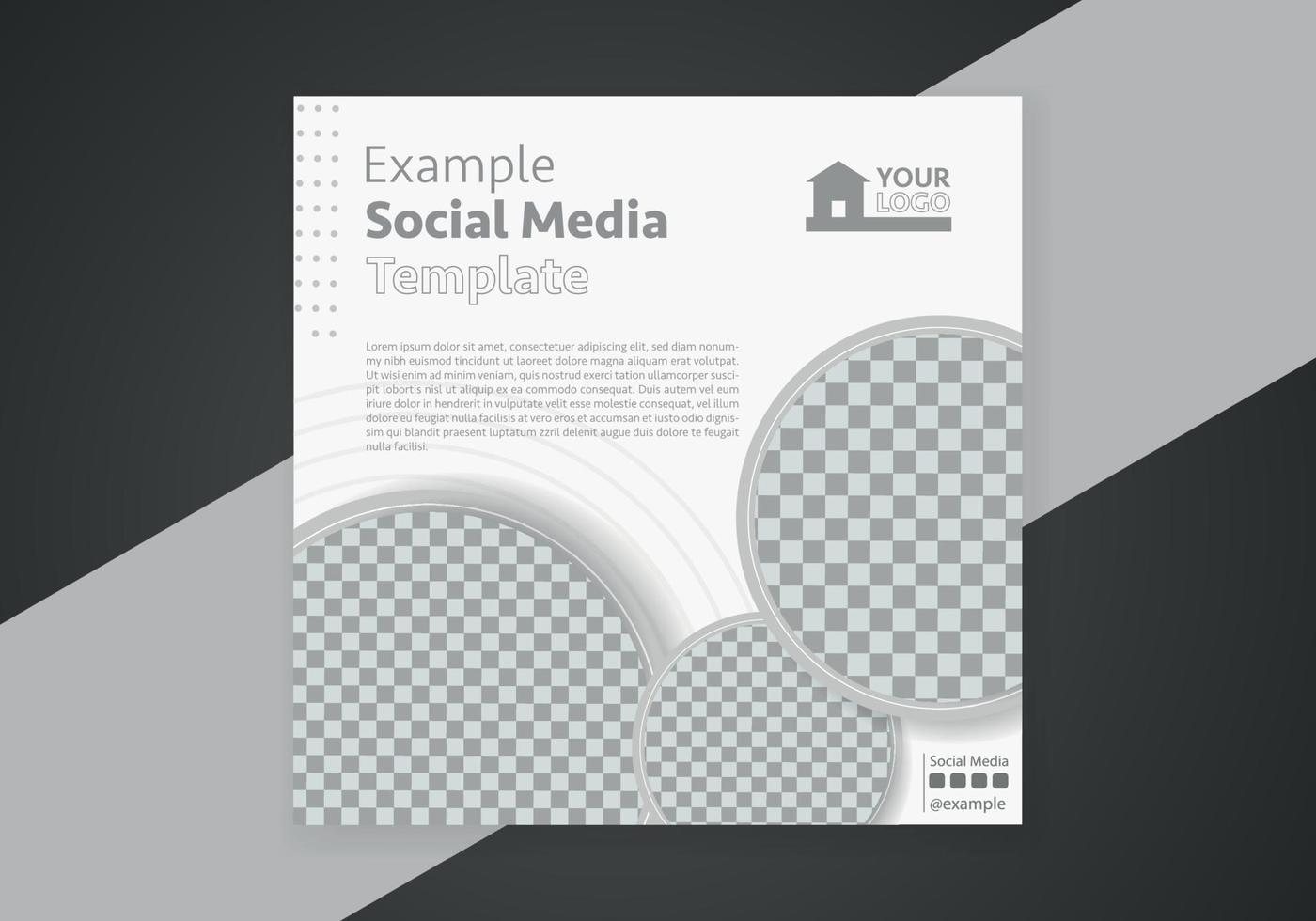 Minimal design layout. Editable square abstract modern geometric shape banner template for social media post promotion. vector