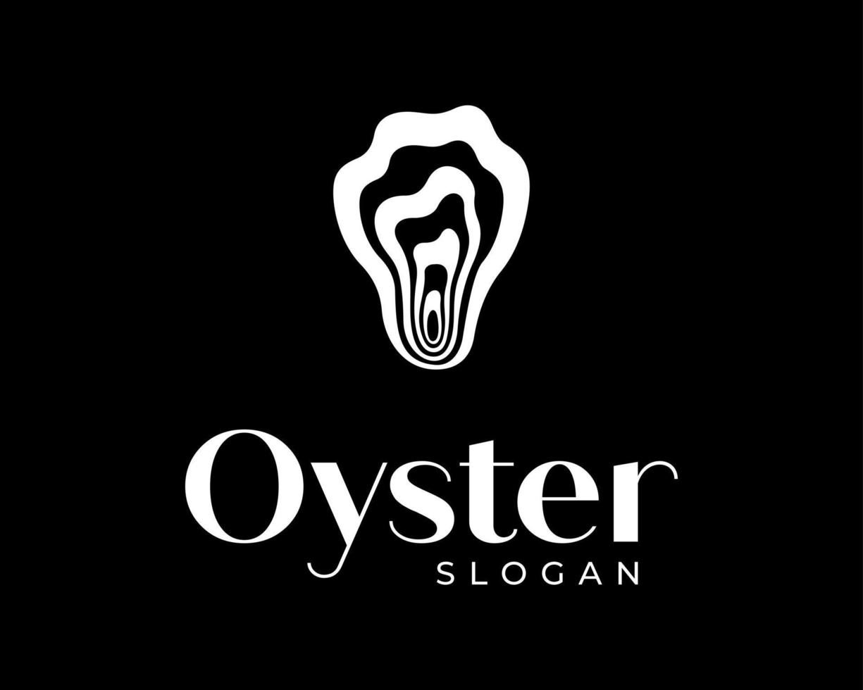 Oyster Shell Scallop Pearl Mussel Bivalve Clam Abstract Luxury Simple Modern Vector Logo Design