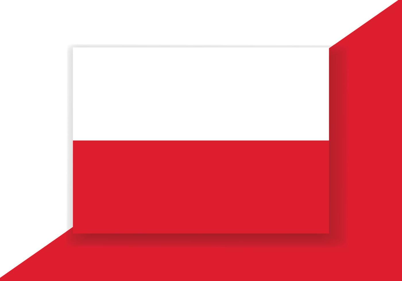 vector Polonia bandera. país bandera diseño. plano vector bandera.