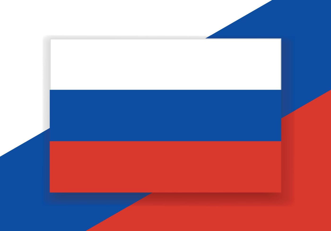 vector Rusia bandera. país bandera diseño. plano vector bandera.