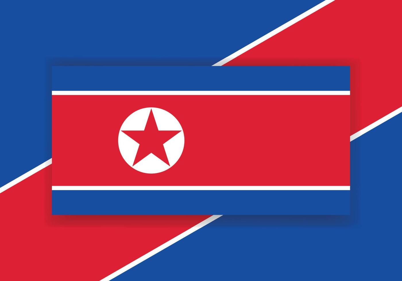 vector norte Corea bandera. país bandera diseño. plano vector bandera.